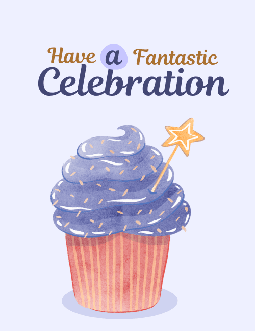 Cupcake Birthday Celebration Card