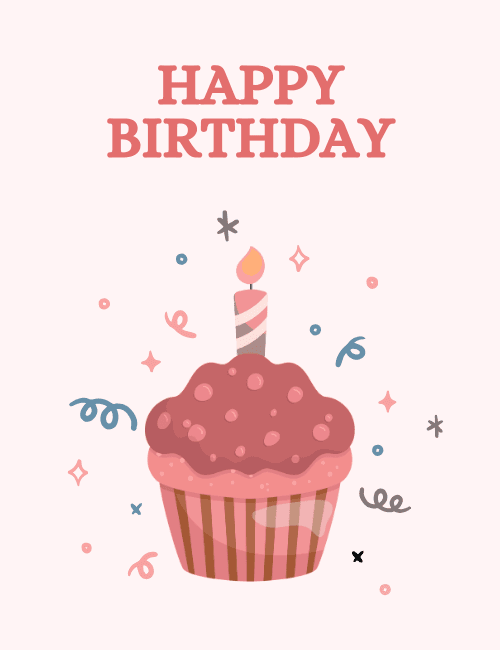 Cupcake Candle Birthday Card