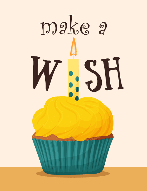 Make a Wish Cupcake Birthday Card