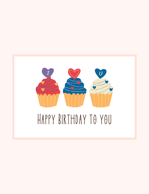 Cupcake Trio Birthday Card
