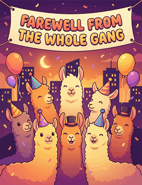 Cute Team Farewell Card from Colleagues