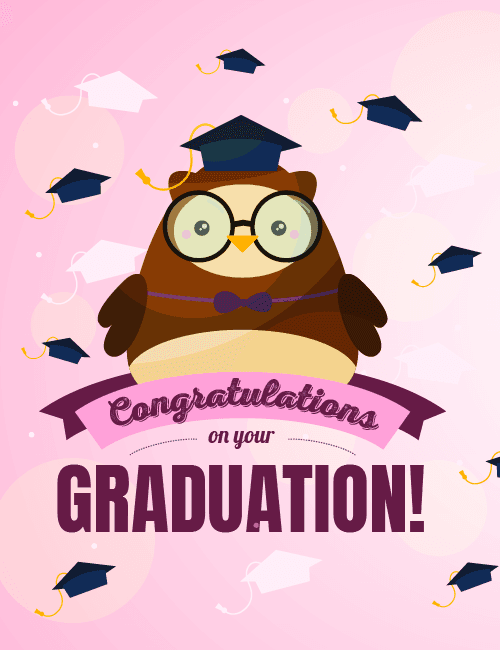Congratulations on Your Graduation – Cute Owl Design