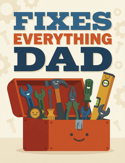 Dad Fixes Everything Happy Father’s Day Card