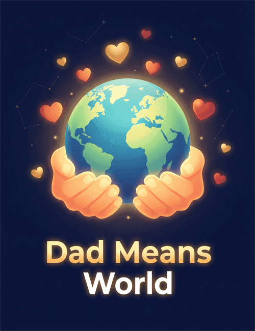 Dad Means the World Heartfelt Father’s Day Card