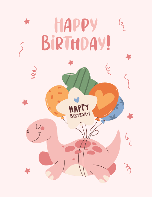 Dinosaur Birthday Card