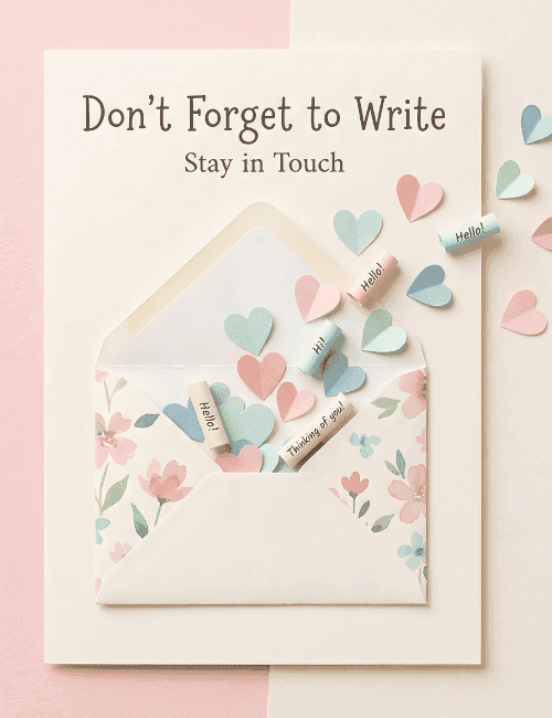 Dont Forget To Write Stay In Touch