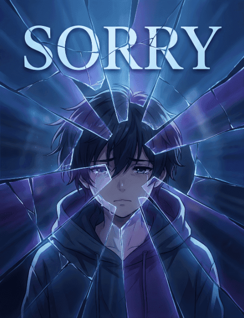 Dramatic Sorry Card with Broken Glass Effect