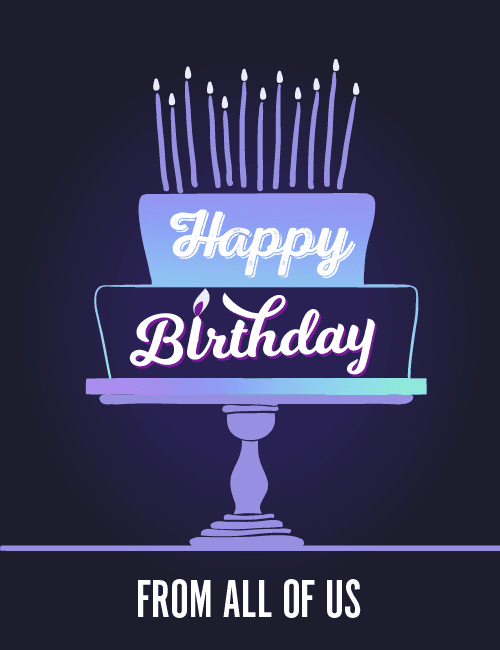 Elegant Birthday Cake from All of Us