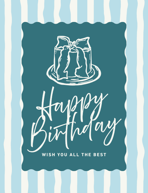 Elegant Gift Birthday Card