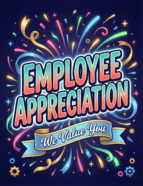 employee appreciation we value you celebration card