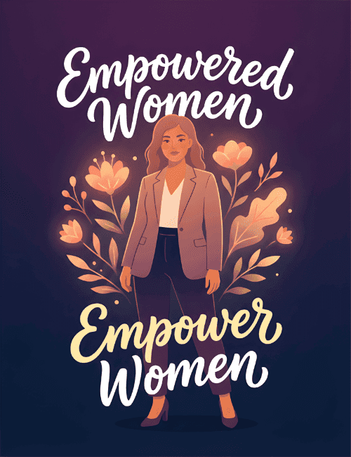 Empowered Women: Glow & Strength Card