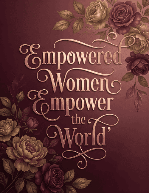 Empowered Women Empower the World: Floral Card