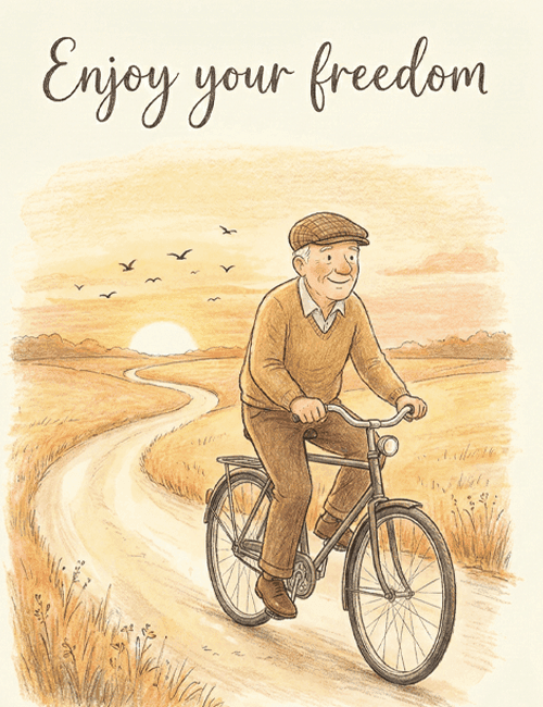 Enjoy Your Freedom – Retirement Card