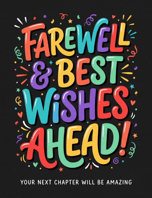 Farewell & Best Wishes Ahead Card