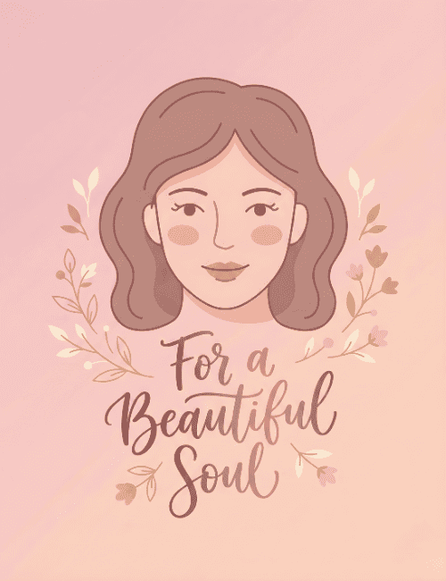 For a Beautiful Soul: Elegant Floral Card