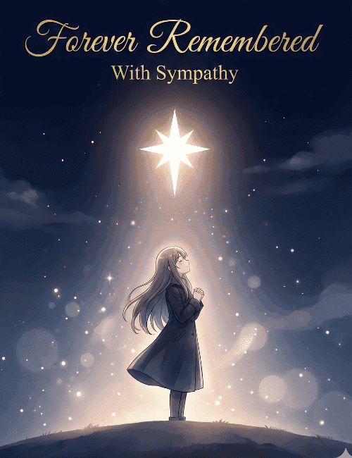 Forever Remembered With Sympathy Prayer Card