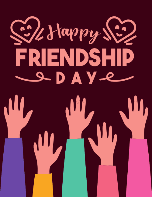 Hands Up for Friendship – Happy Card