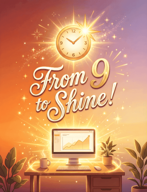 From 9 to Shine Work Anniversary Card