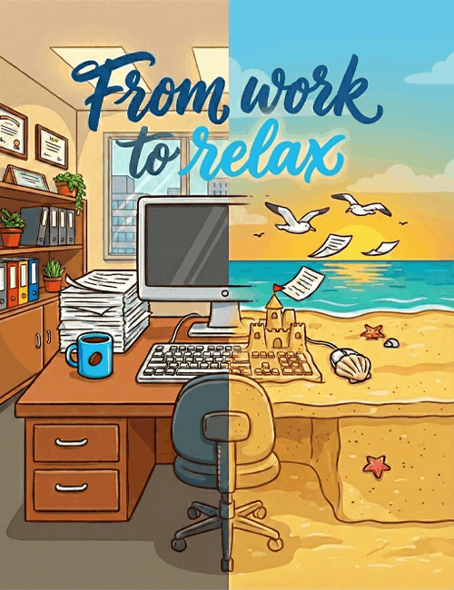 From Work to Relax – Retirement Journey Card
