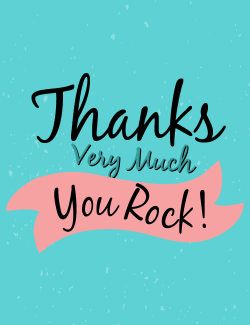 Fun Thank You Card – You Rock Appreciation Design