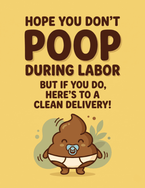 Funny Labor Baby Shower Card
