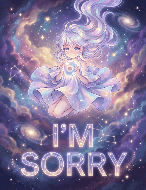Magical Galaxy I’m Sorry Fantasy Apology Card