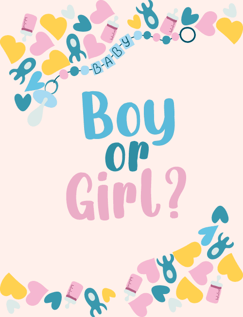 Boy or Girl? – Gender Reveal Baby Shower Card