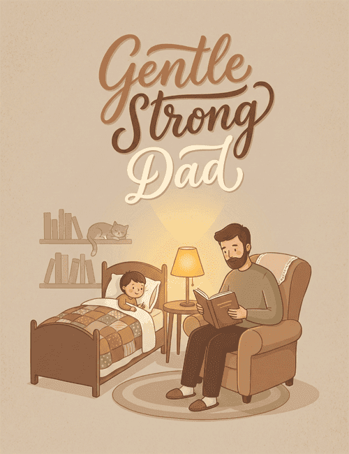 Gentle Strong Dad Heartfelt Father’s Day Card
