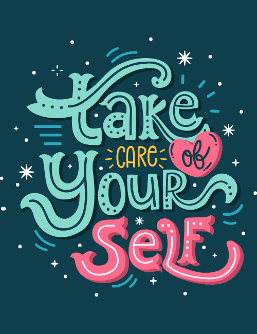 Modern Typography Get Well Soon Card – Take Care Lettering Design