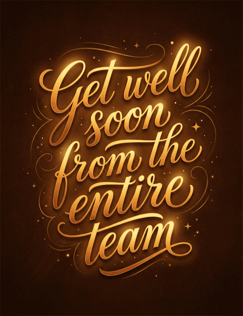 Get Well Soon from the Entire Team