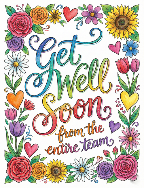 Get Well Soon from the Entire Team