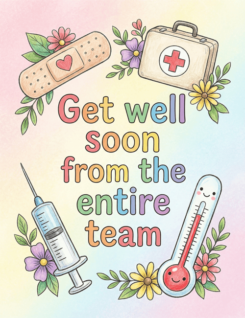 Get Well Soon from the Entire Team
