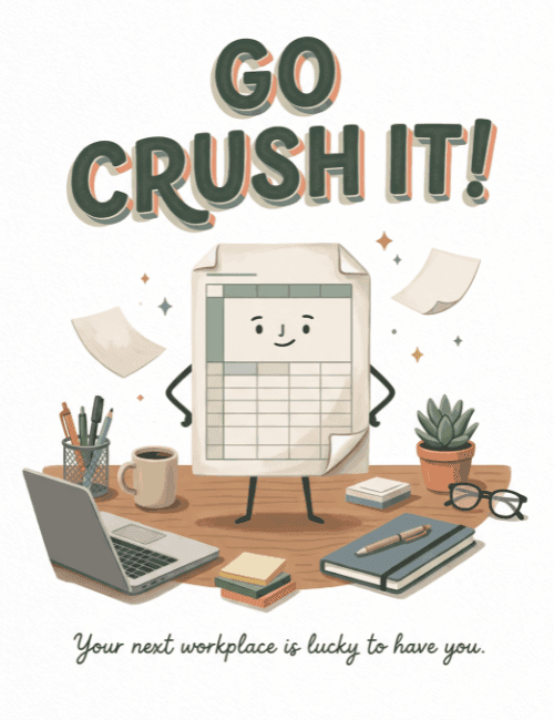 Go Crush It Office Farewell Card