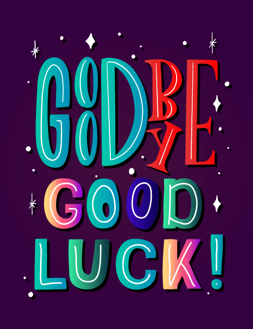 Goodbye Good Luck Farewell Card