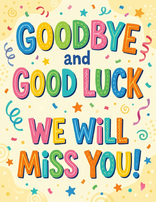 Farewell Cards Online | Free Group Goodbye Cards | LovingEcards