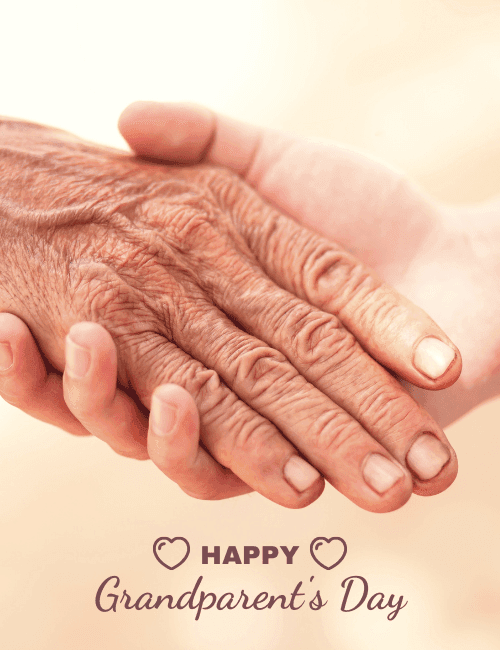 Holding Hands Grandparents Day Card