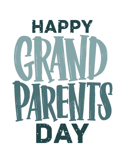 Minimalist Typography Grandparents Day Card