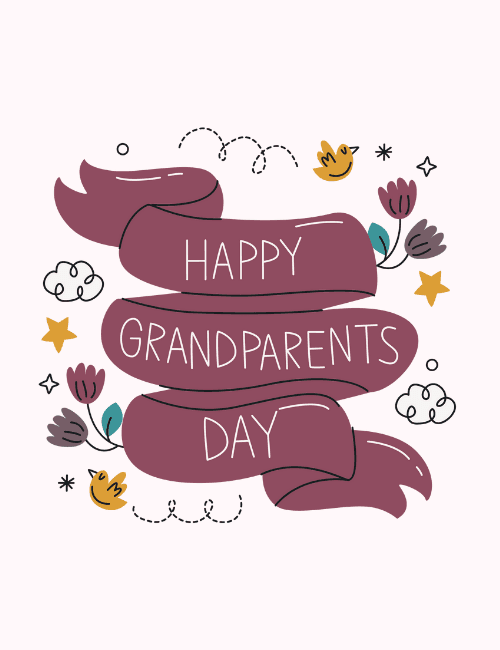 Playful Doodle Grandparents Day Card