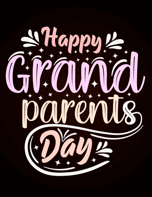 Sparkle Typography Grandparents Day Card