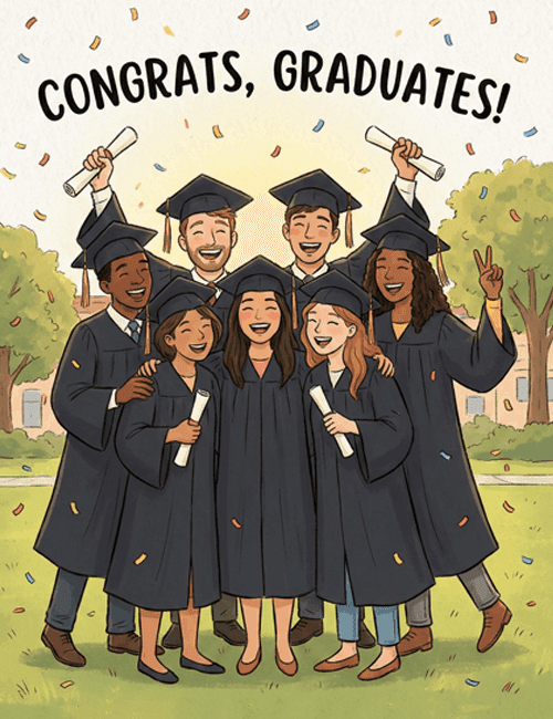 Group Graduation Celebration Card