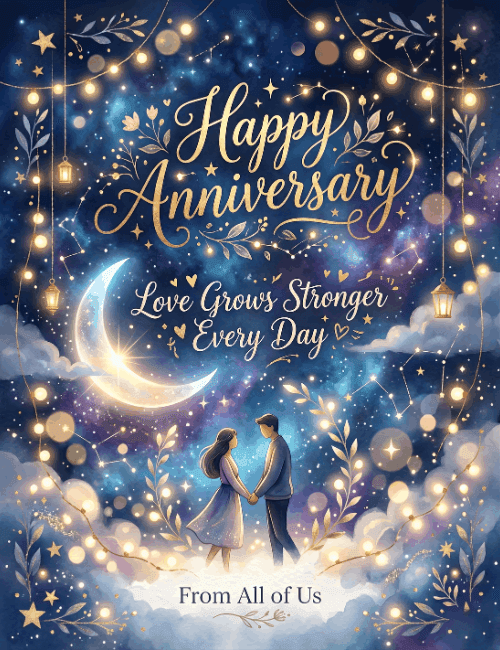 Happy Anniversary Love Grows Stronger Everyday