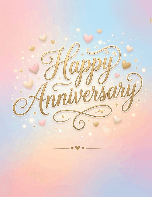 Happy Anniversary Minimal Elegant Love Card