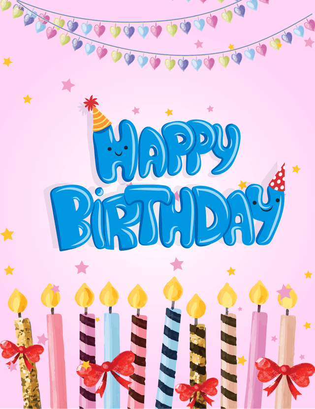 Happy Birthday Candles Card