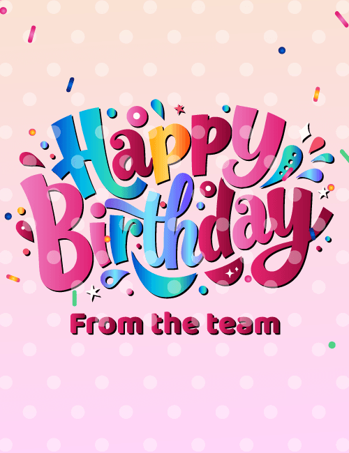 Happy Birthday From The Team Card