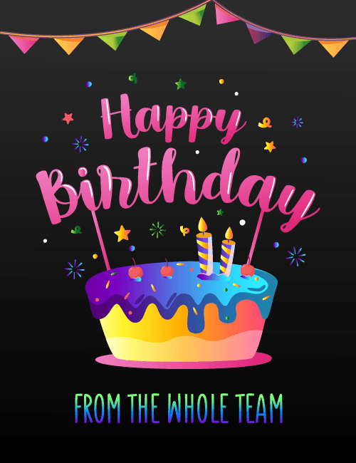 Happy Birthday From The Whole Team Card