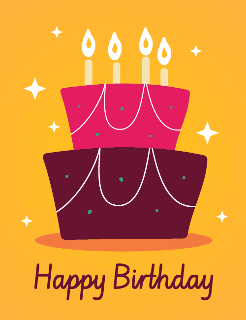 Happy Birthday Layered Cake