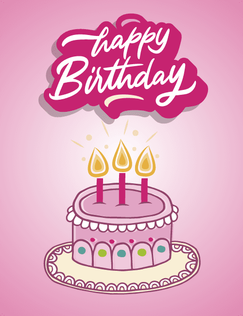 Happy Birthday Pink Cake