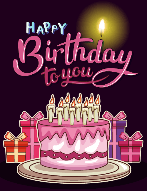 Happy Birthday To You – Pink Cake Wishes