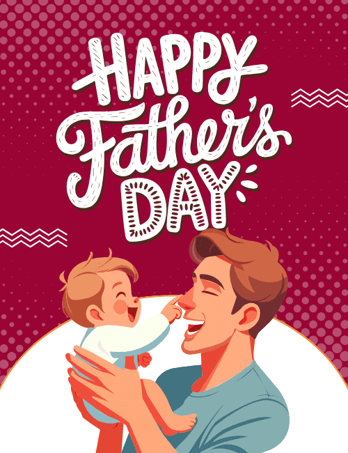 Happy Father’s Day Cute Dad Baby Greeting Card