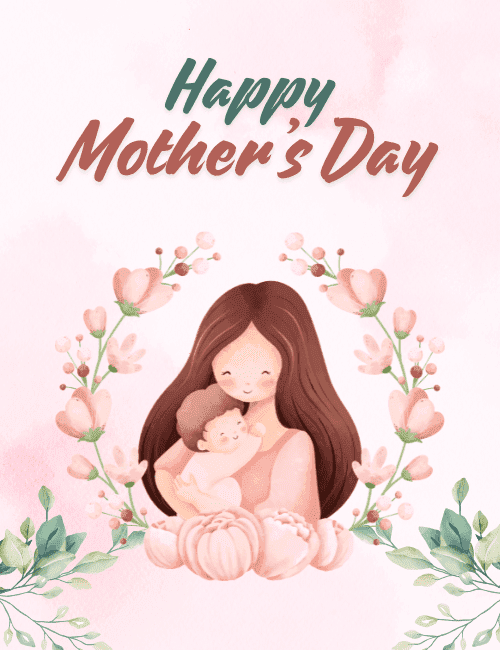 Happy Mother’s Day Floral Mother Love Greeting Card